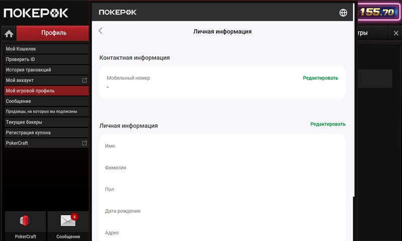Профиль игрока